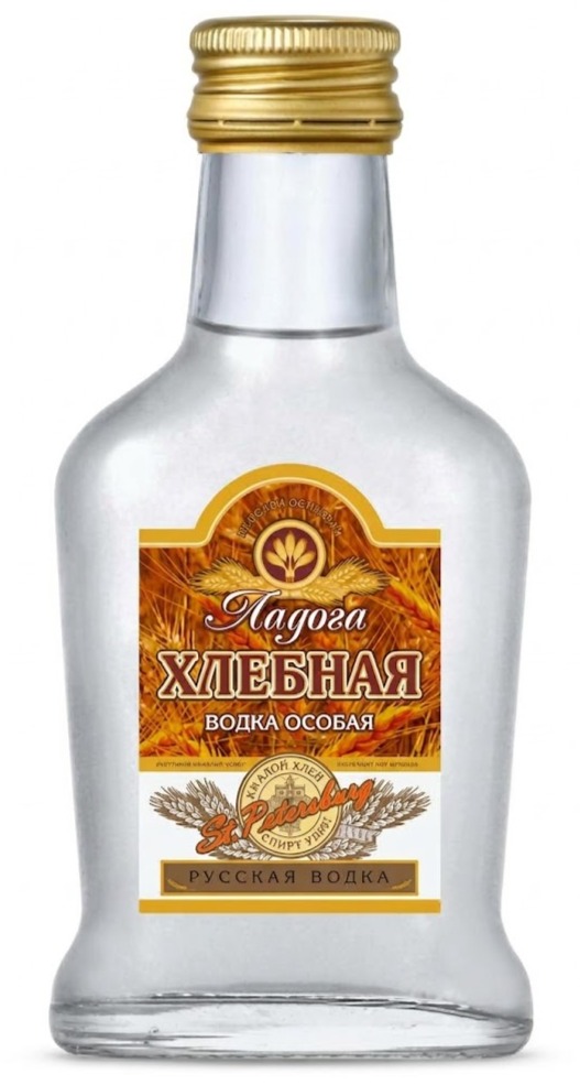 Водка "ЛАДОГА ХЛЕБНАЯ" 0.1л фляга