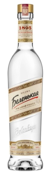 Водка "БЕЛЕНЬКАЯ РЖАНОЙ СОЛОД" 0.5л.