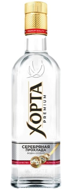 Водка "ХОРТА СЕРЕБРЯНАЯ ПРОХЛАДА" 0.7л.
