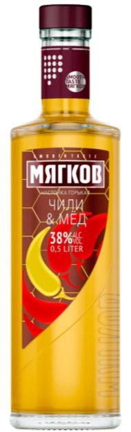 Водка "МЯГКОВ ЧИЛИ И МЁД" 0.5л.