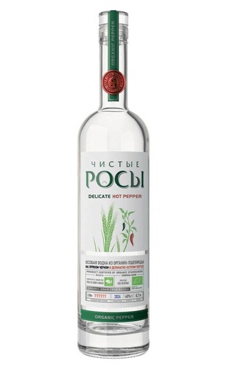 Водка "ЧИСТЫЕ РОСЫ С ПЕРЦЕМ" 0.7л.