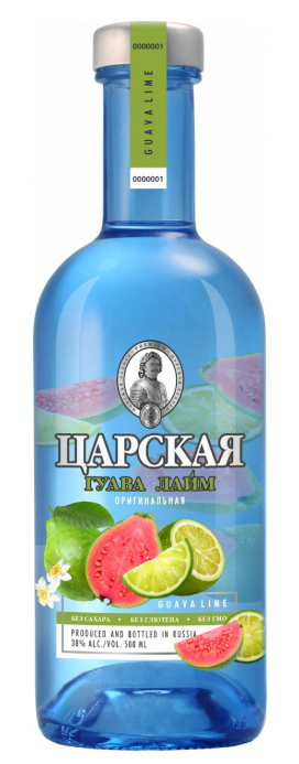 Водка "ЦАРСКАЯ ОРИГИНАЛЬНАЯ ГУАВА ЛАЙМ" 0.5л