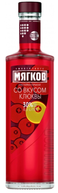 Водка "МЯГКОВ КЛЮКВА" 0.5л.