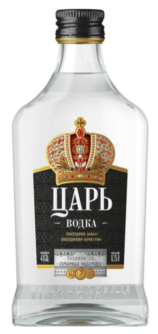 Водка "ЦАРЬ" 0.25л.