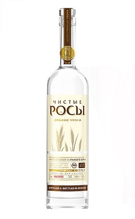 Водка "ЧИСТЫЕ РОСЫ ИЗ РЖАНОГО ЗЕРНА" 0.5л.