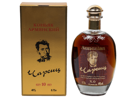 Коньяк Армянский "ЧАРЕНЦ 10Л." 0.75л. п/у